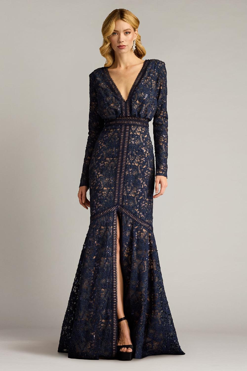 tadashi shoji Alawa Sequin Embroidered Gown