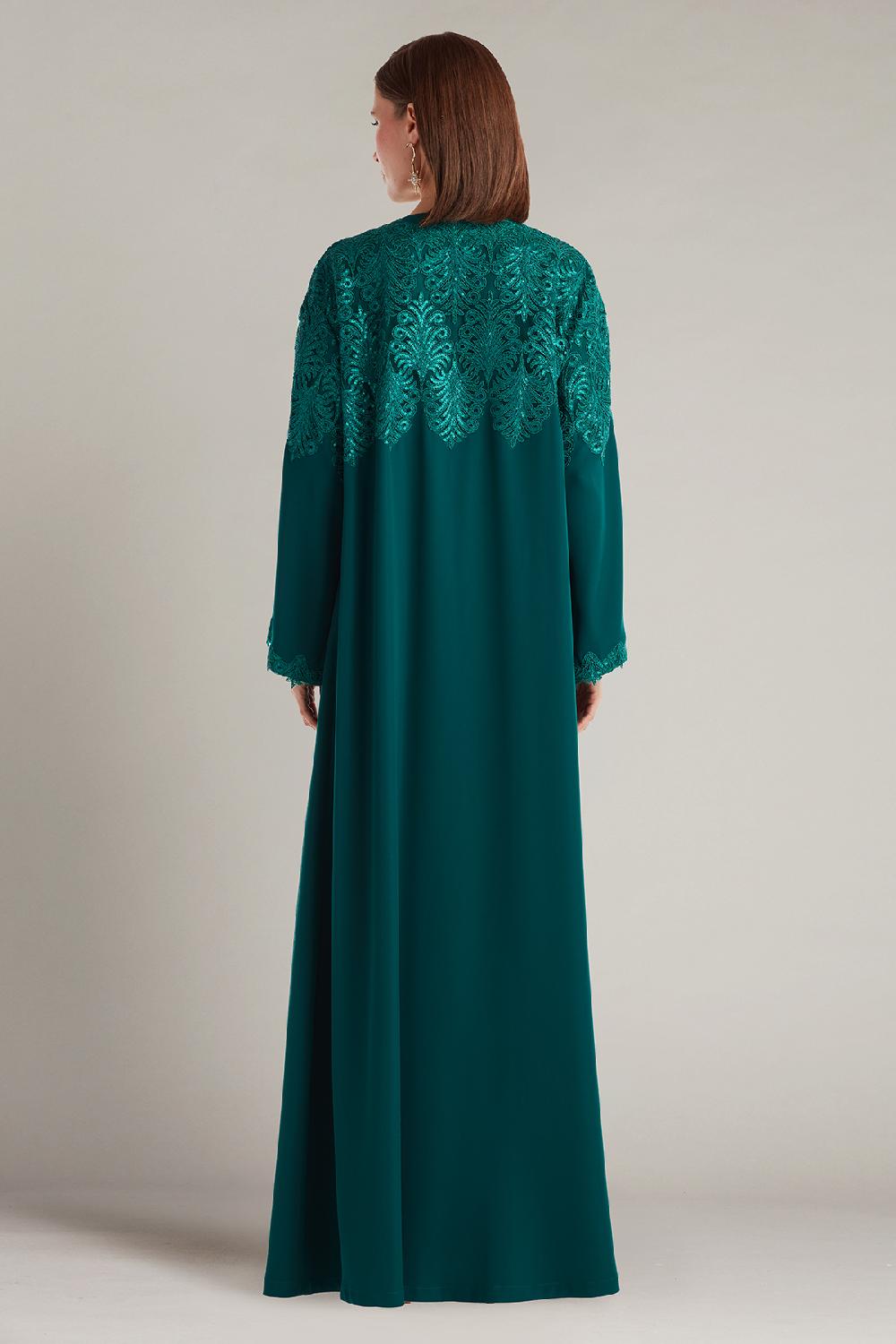 Tadashi Shoji Avant Embroidered Caftan Gown