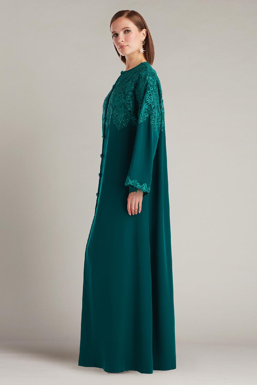 Tadashi Shoji Avant Embroidered Caftan Gown