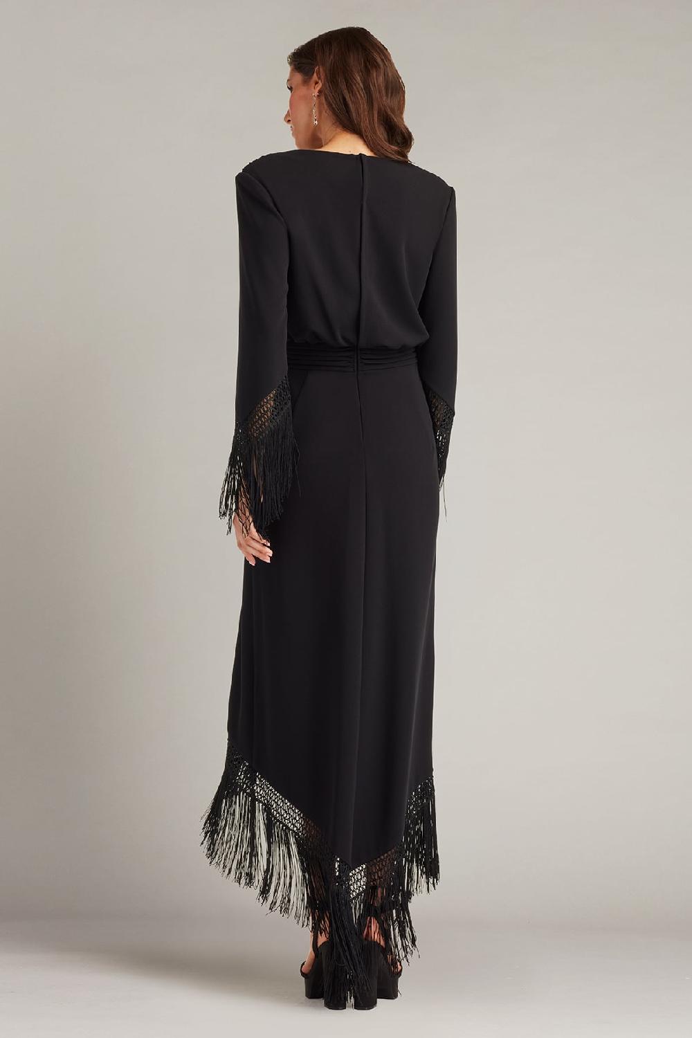 Tadashi Shoji Azie Fringe Midi Dress
