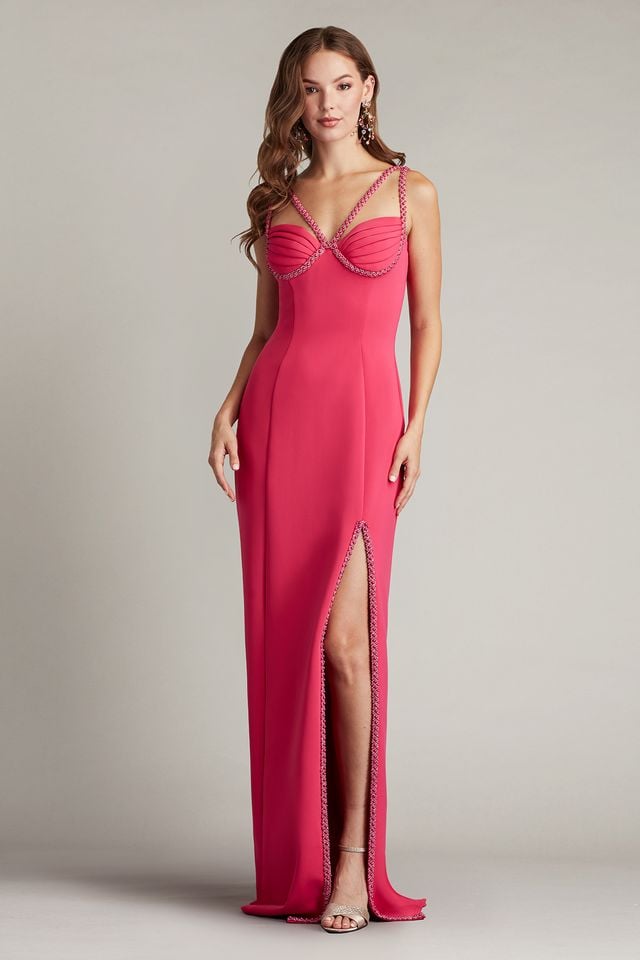 Tadashi Shoji Bia Spaghetti Strap Gown