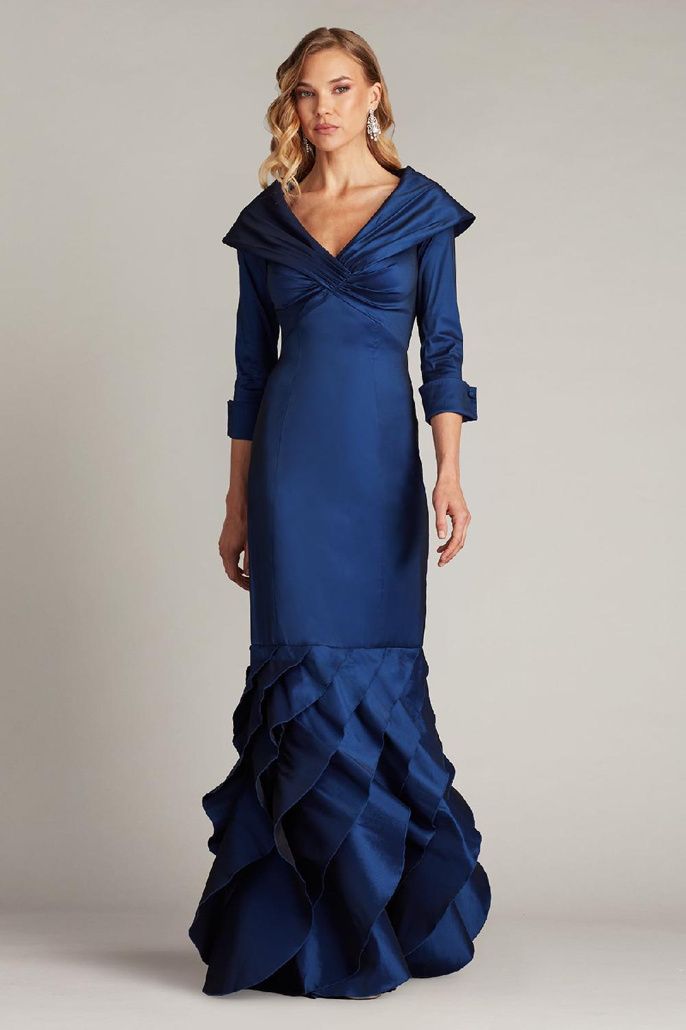 Tadashi Shoji Blythe Portrait Collar Gown