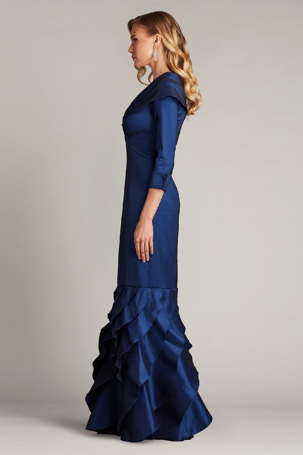 Tadashi Shoji Blythe Portrait Collar Gown