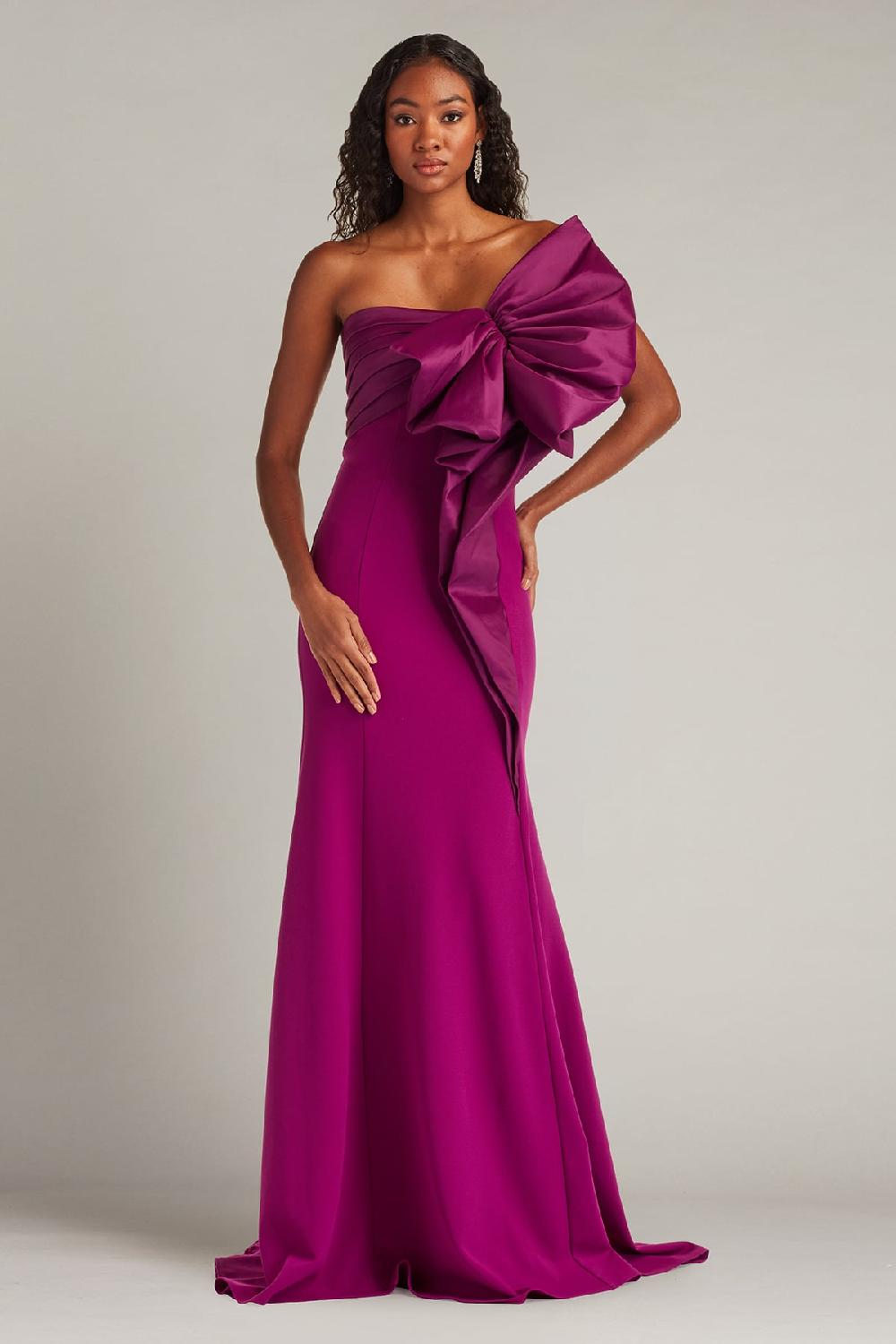 tadashi shoji Breton Sculpted Bow Gown