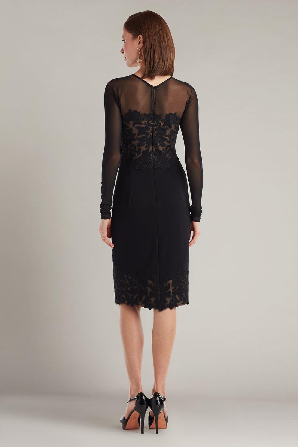 Tadashi Shoji Calia Laser-Cut Crepe Dress