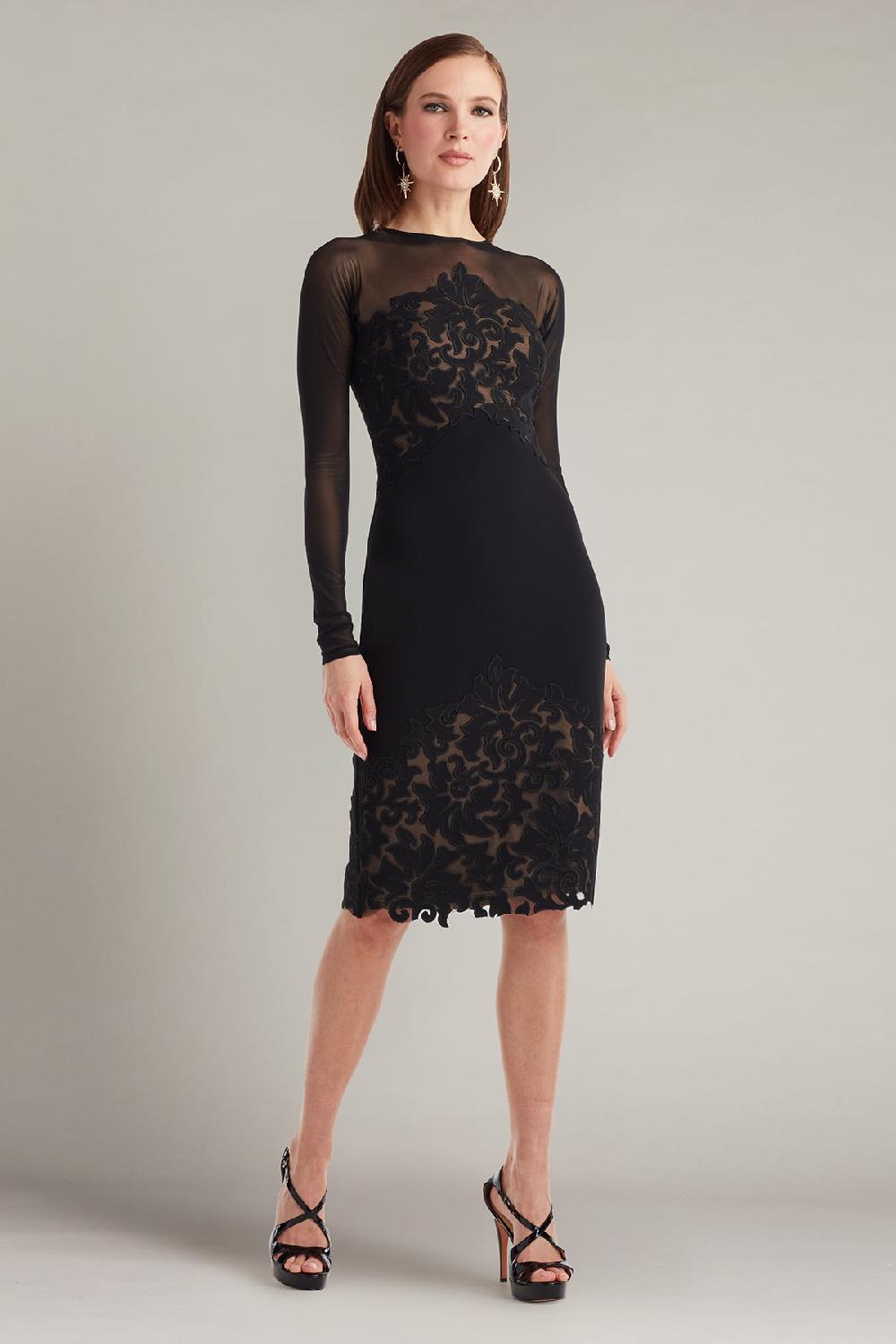 tadashi shoji Calia Laser-Cut Crepe Dress