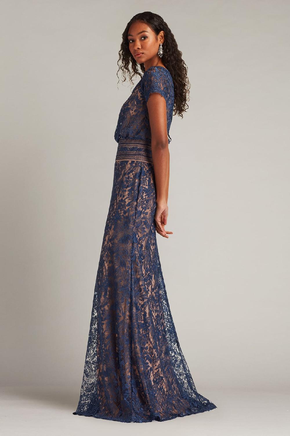 Tadashi Shoji Calista Embroidered Blouson Gown