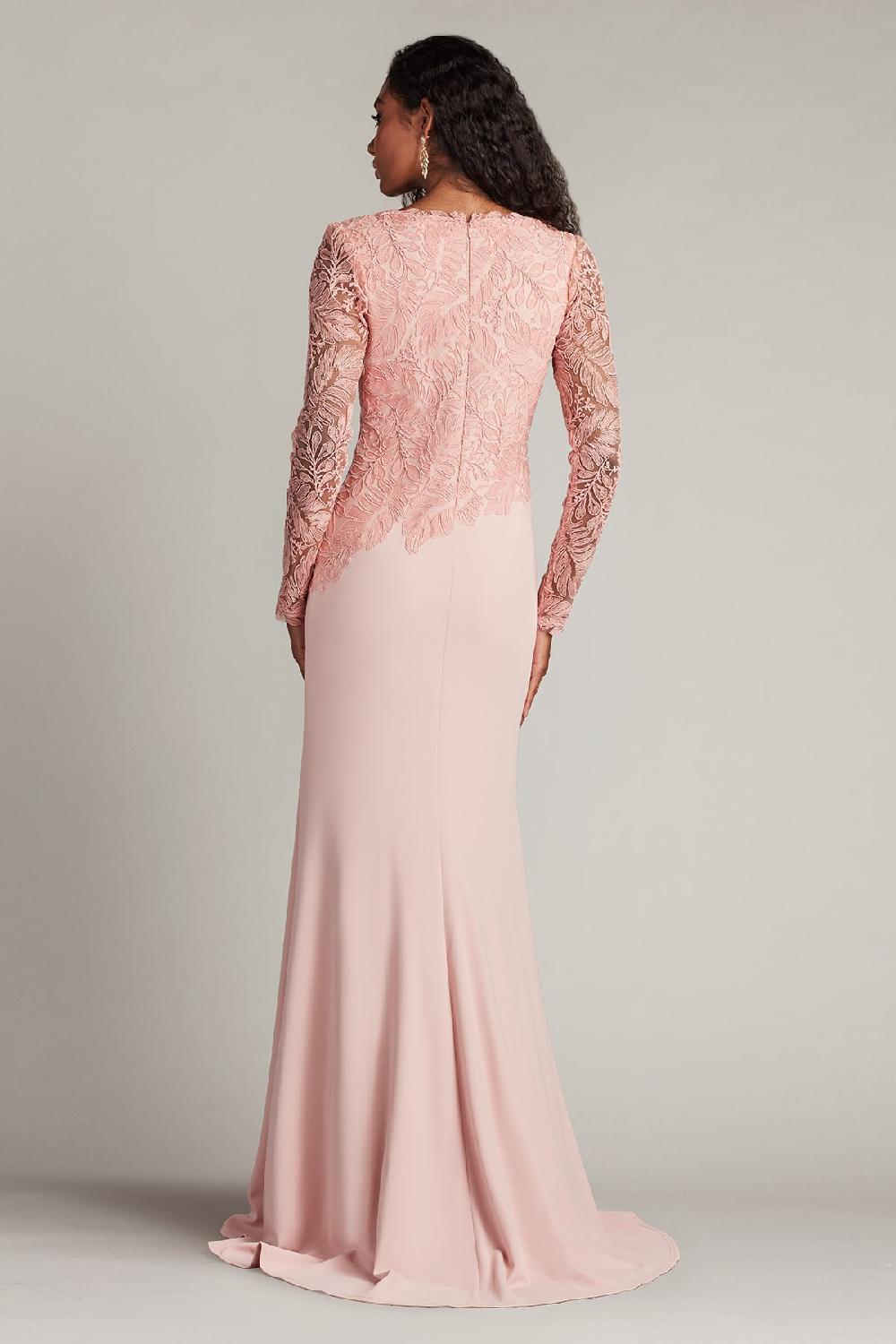Tadashi Shoji Caliste Embroidered Crepe Gown
