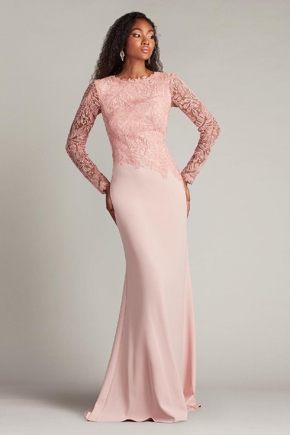 Tadashi Shoji Caliste Embroidered Crepe Gown