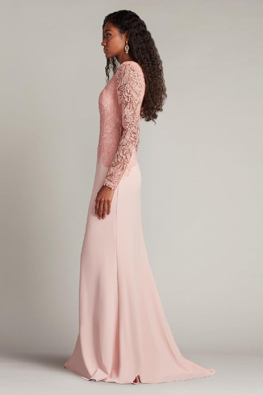 Tadashi Shoji Caliste Embroidered Crepe Gown