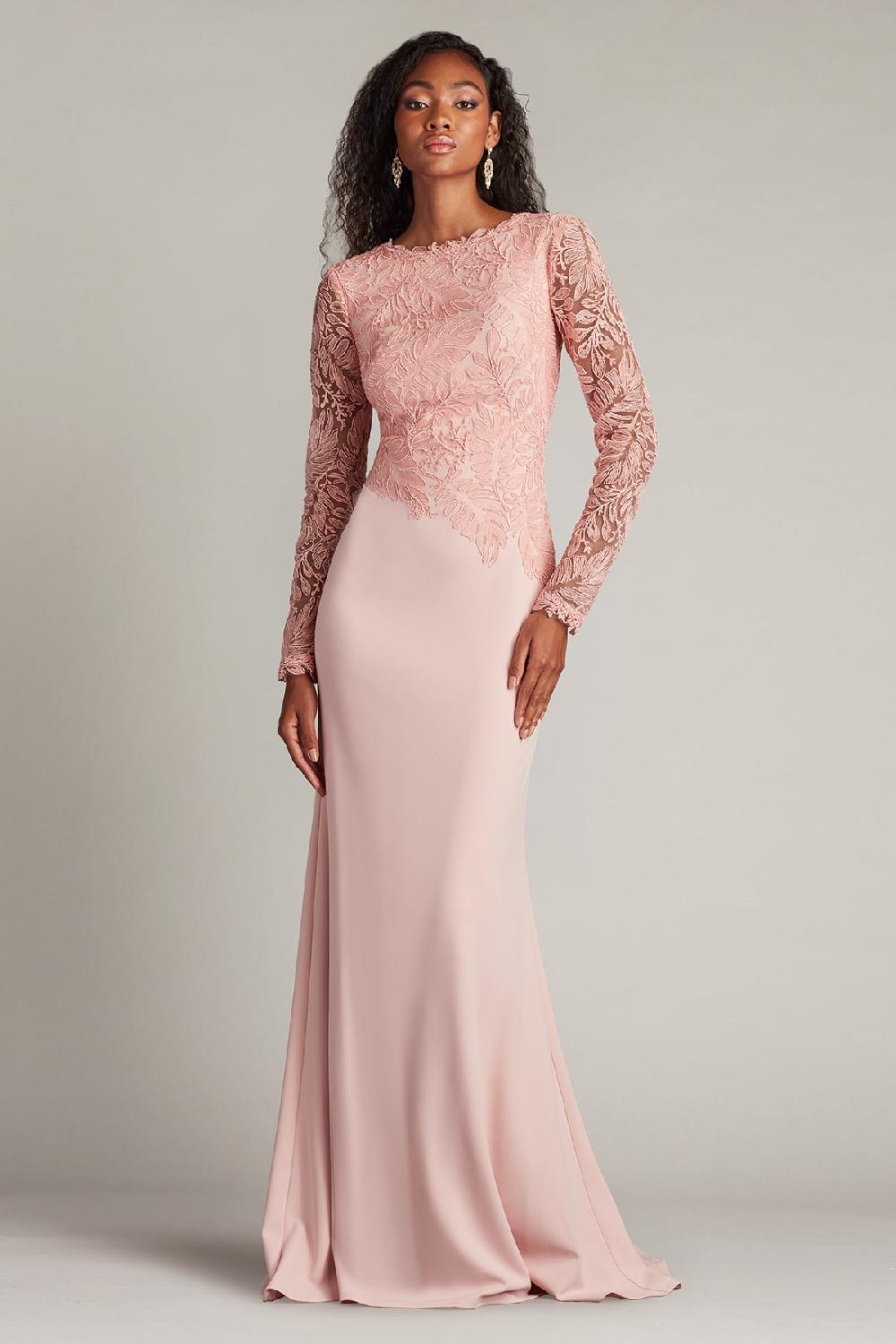tadashi shoji Caliste Embroidered Crepe Gown