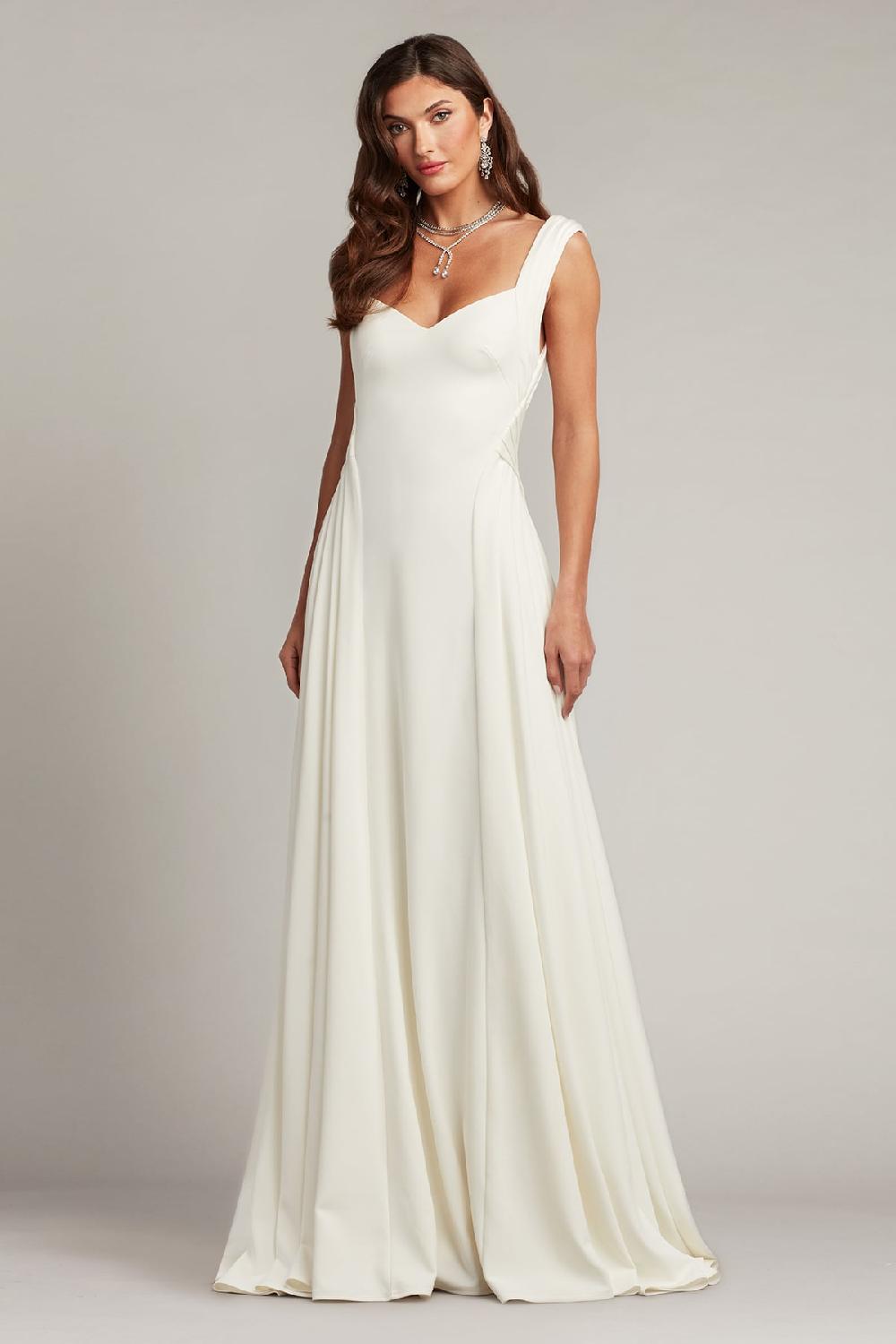 tadashi shoji Callaway Draped Open Back Gown