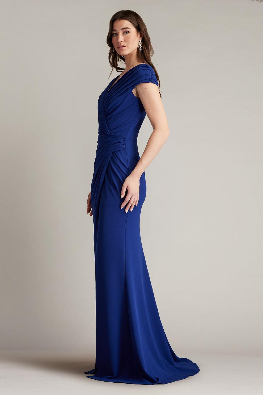 Tadashi Shoji Cargill Pleated Draped Gown