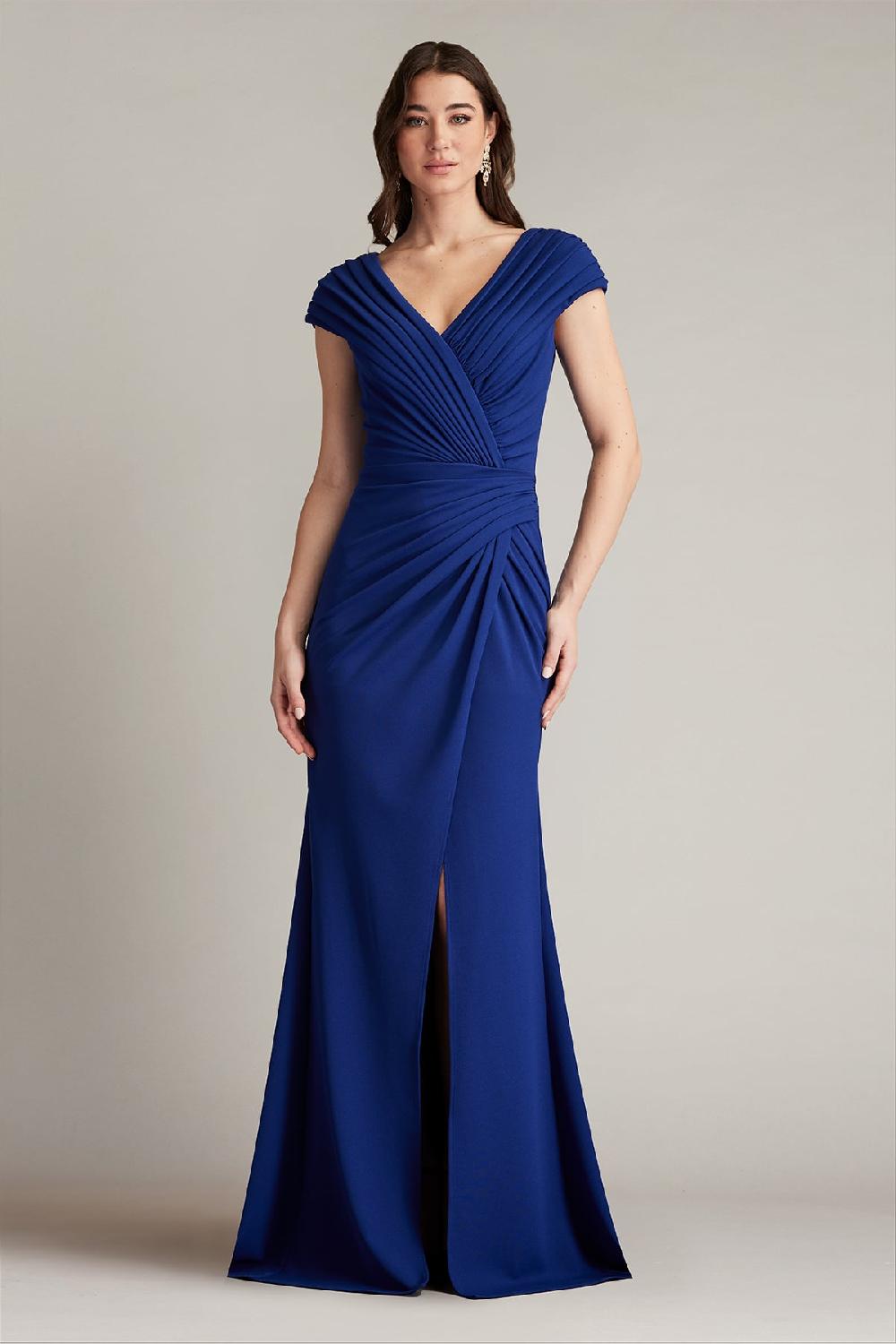 tadashi shoji Cargill Pleated Draped Gown