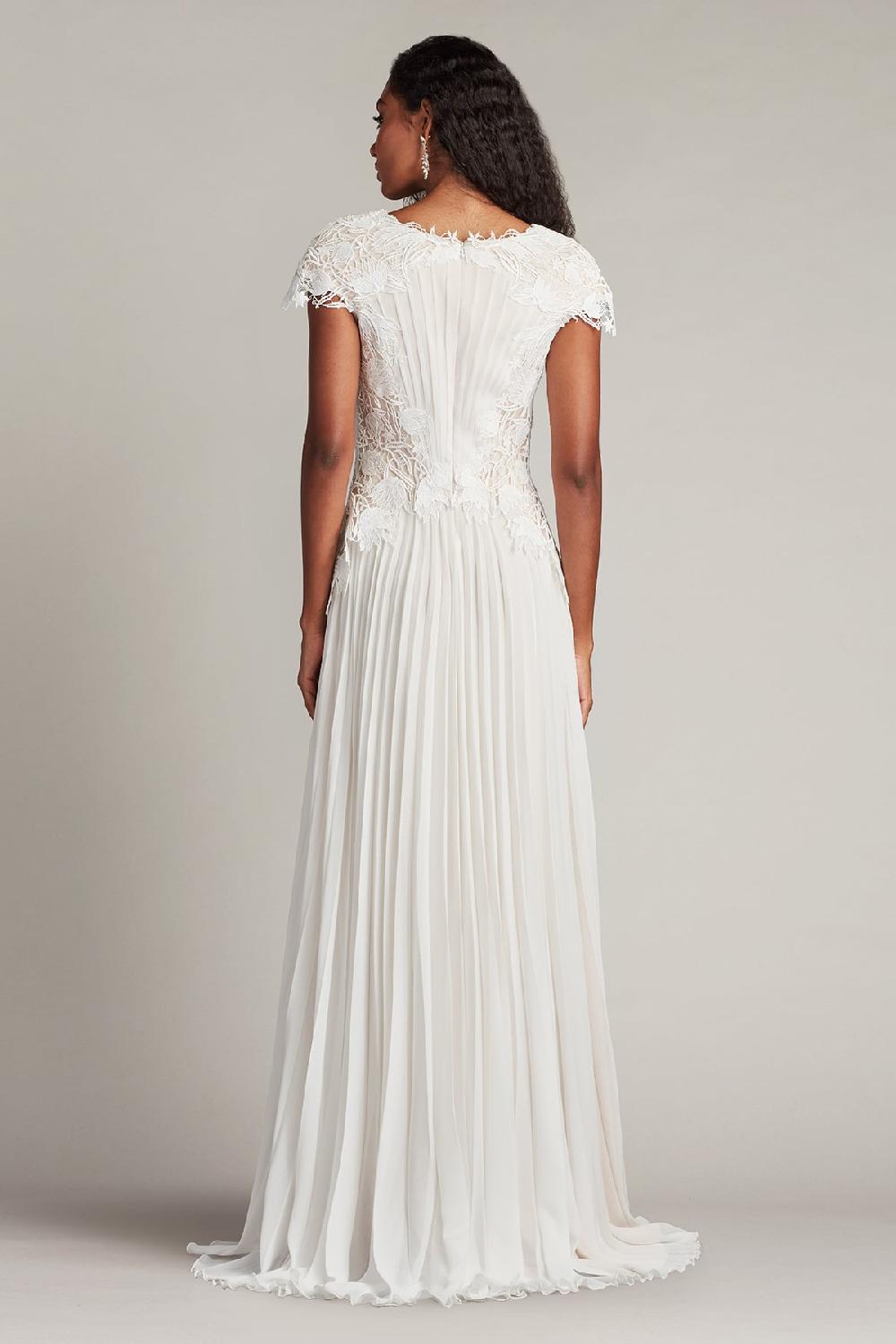 Tadashi Shoji Cassiel Pleated Chiffon Gown