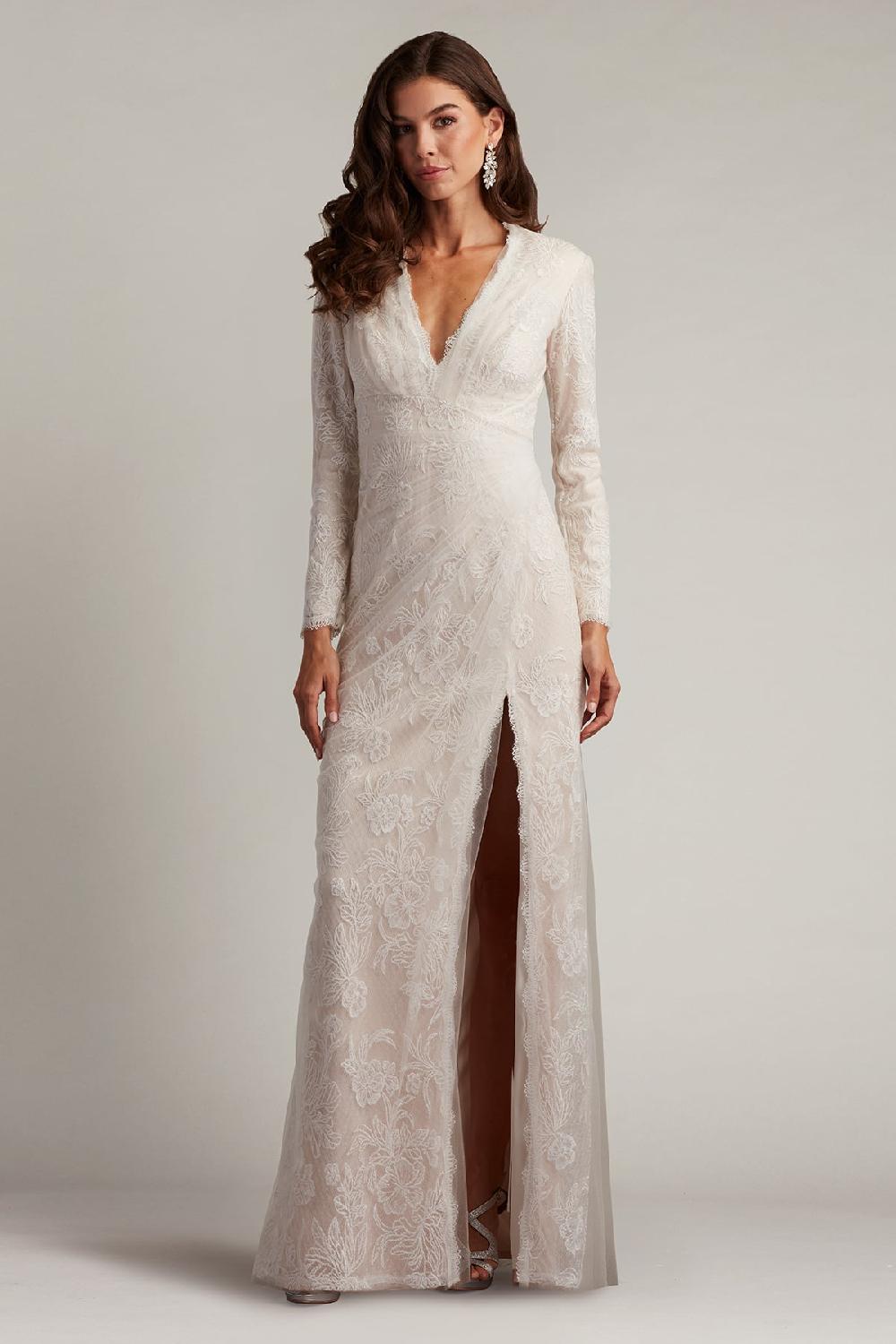 tadashi shoji Cherelle Embroidered Tulle Gown