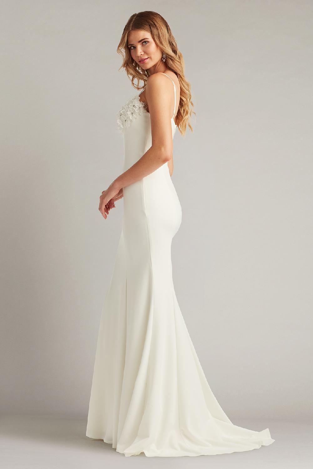 Tadashi Shoji Couteau Flower Embellished Gown