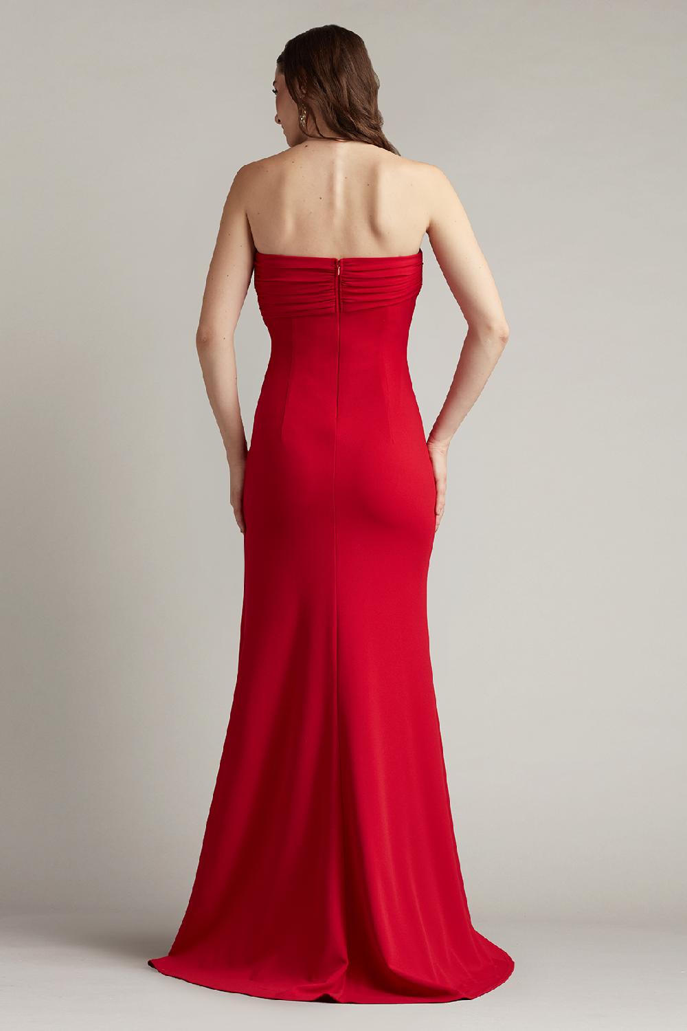 Tadashi Shoji Dorsett Pleated Crepe Gown
