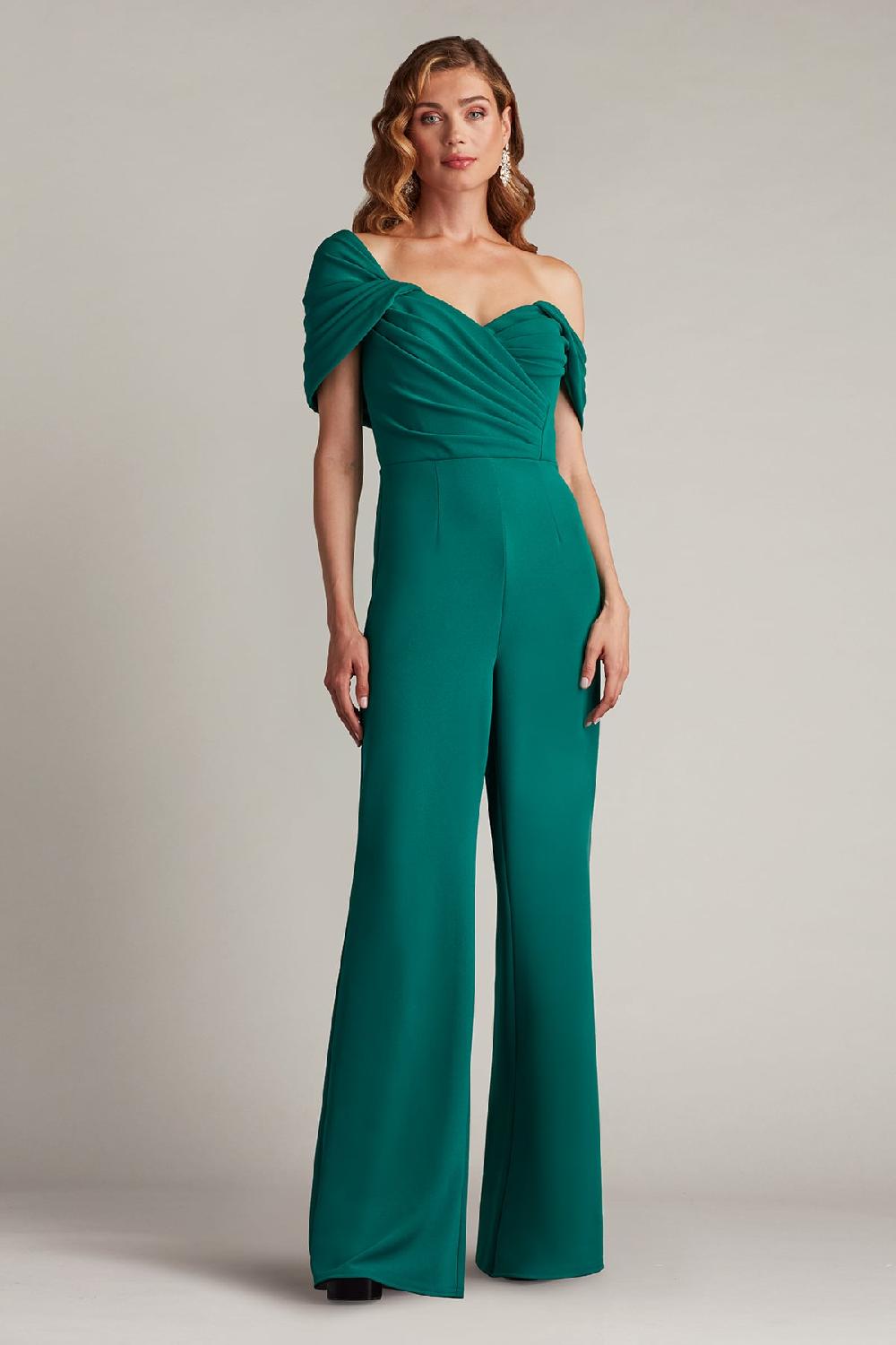 tadashi shoji Drea Draped Jumpsuit