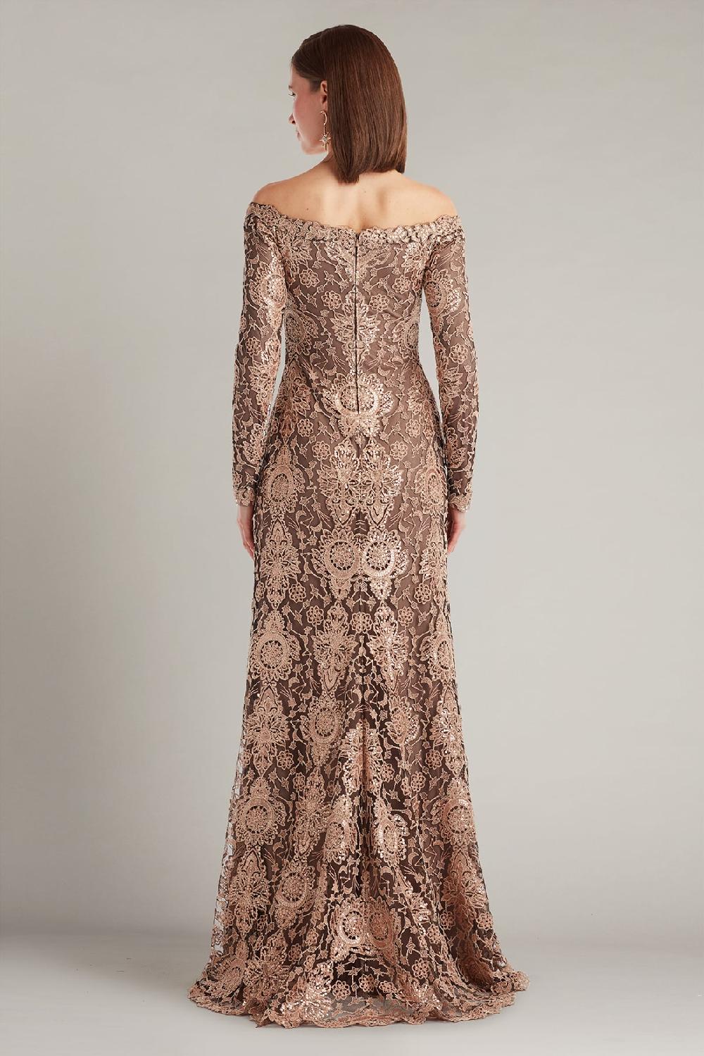 Tadashi Shoji Elisara Sequin Embroidered Gown