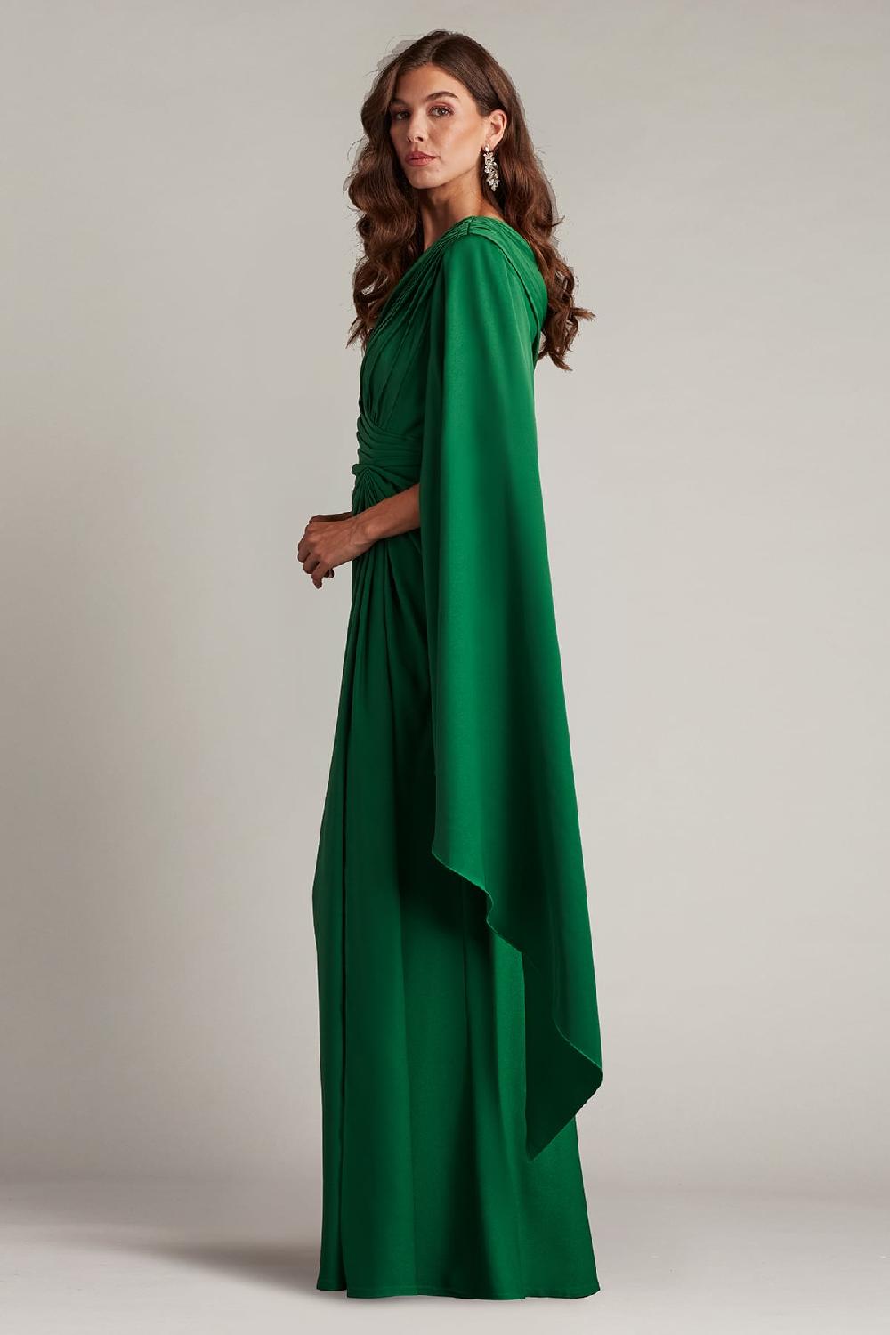 Tadashi Shoji Ember Cape Sleeve Gown