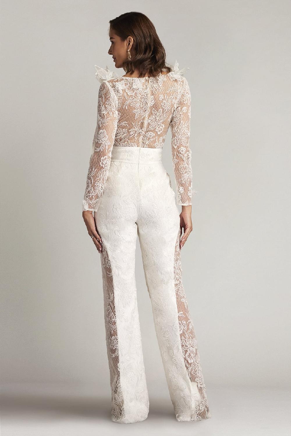 Tadashi Shoji Enger 3D Floral Embroidered Jumpsuit