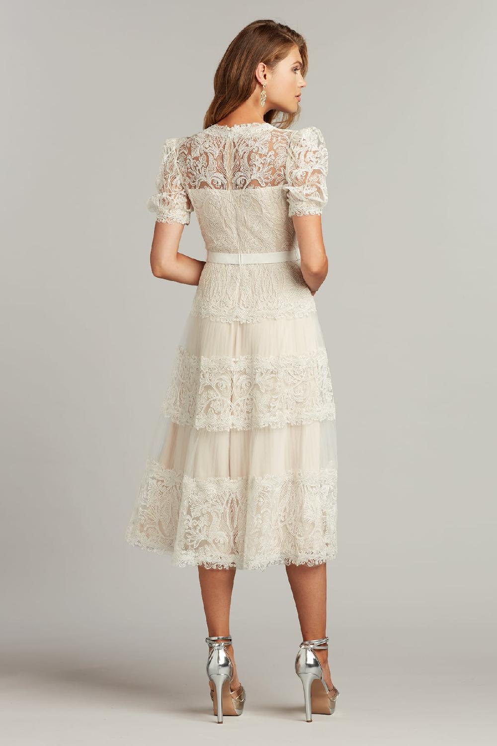 Tadashi Shoji Fatiha Floral Lace & Chiffon Dress