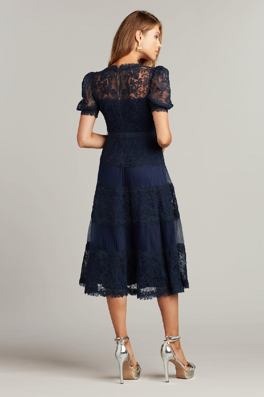 Tadashi Shoji Fatiha Floral Lace & Chiffon Dress