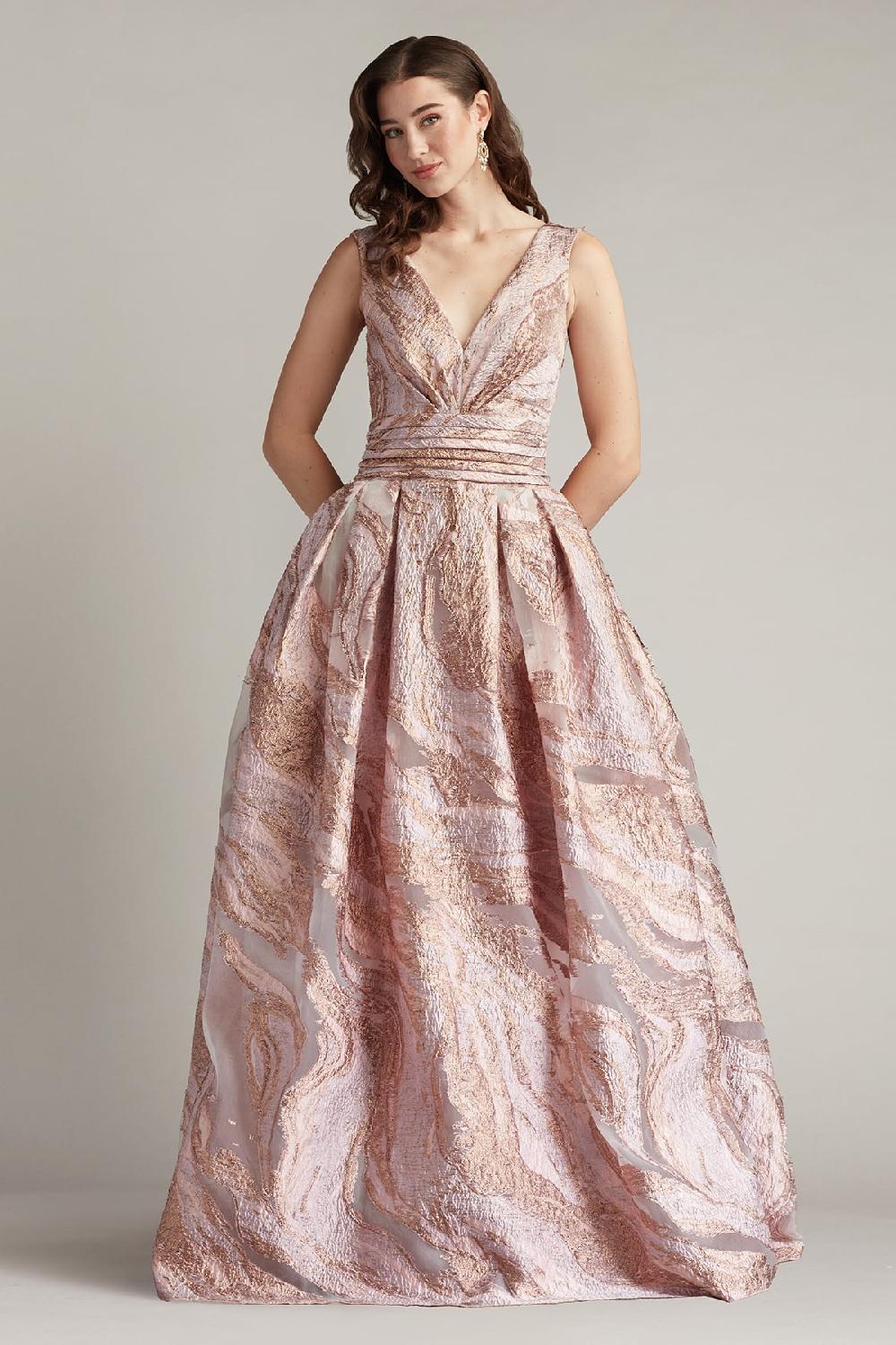 tadashi shoji Fontaine Gilded Ball Gown