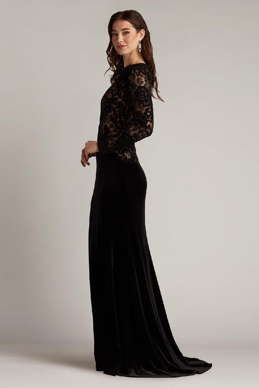 Tadashi Shoji Forena Embroidered Crepe Gown