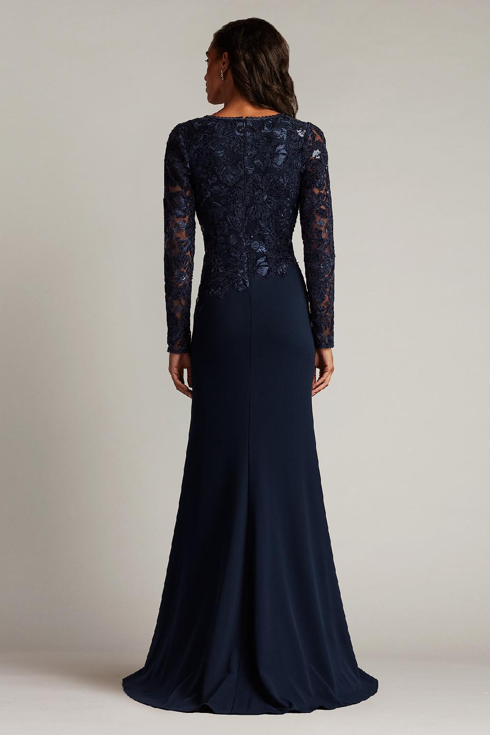 Tadashi Shoji Forena Embroidered Crepe Gown
