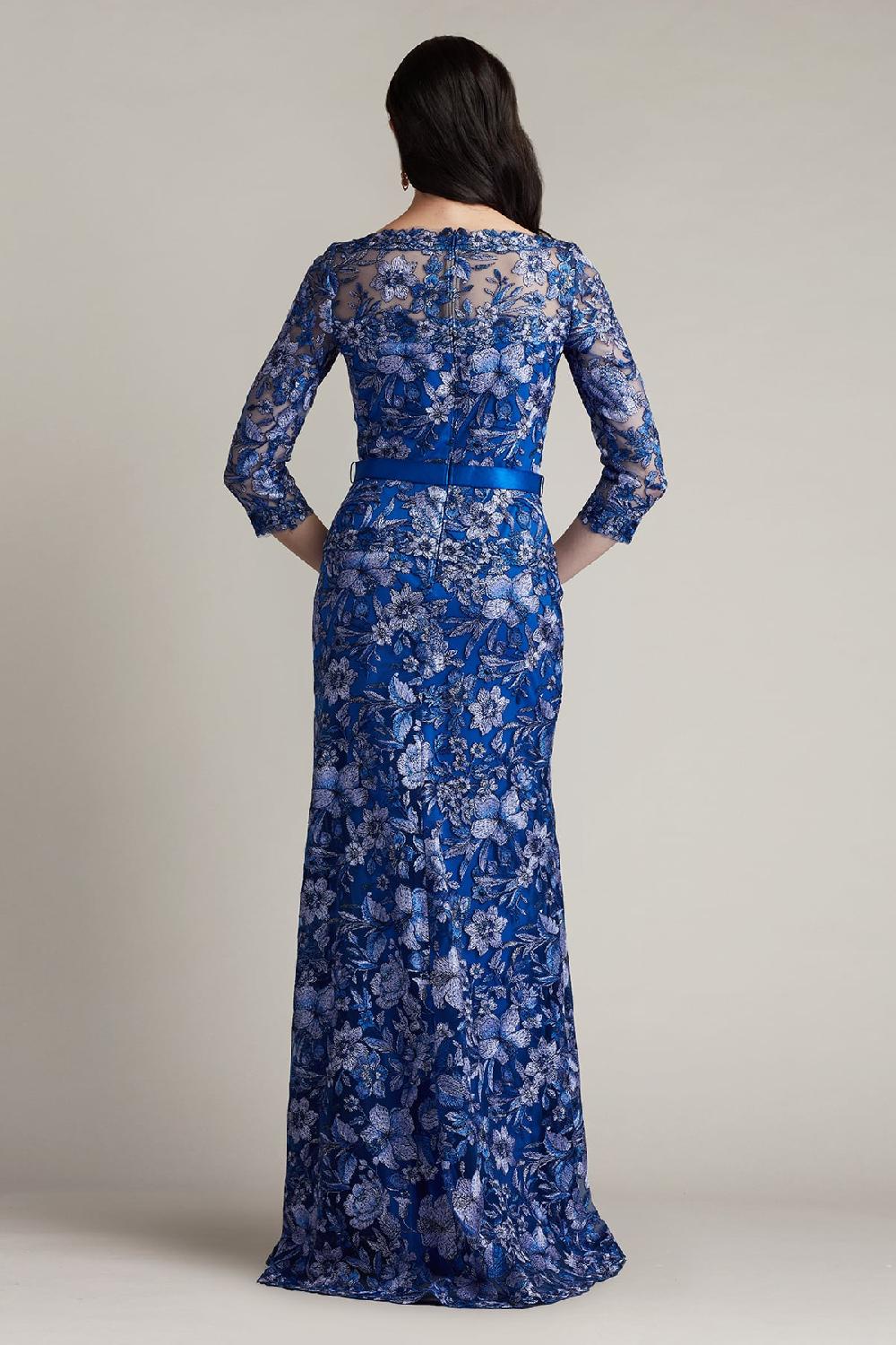 Tadashi Shoji Fulcher Embroidered Illusion Gown