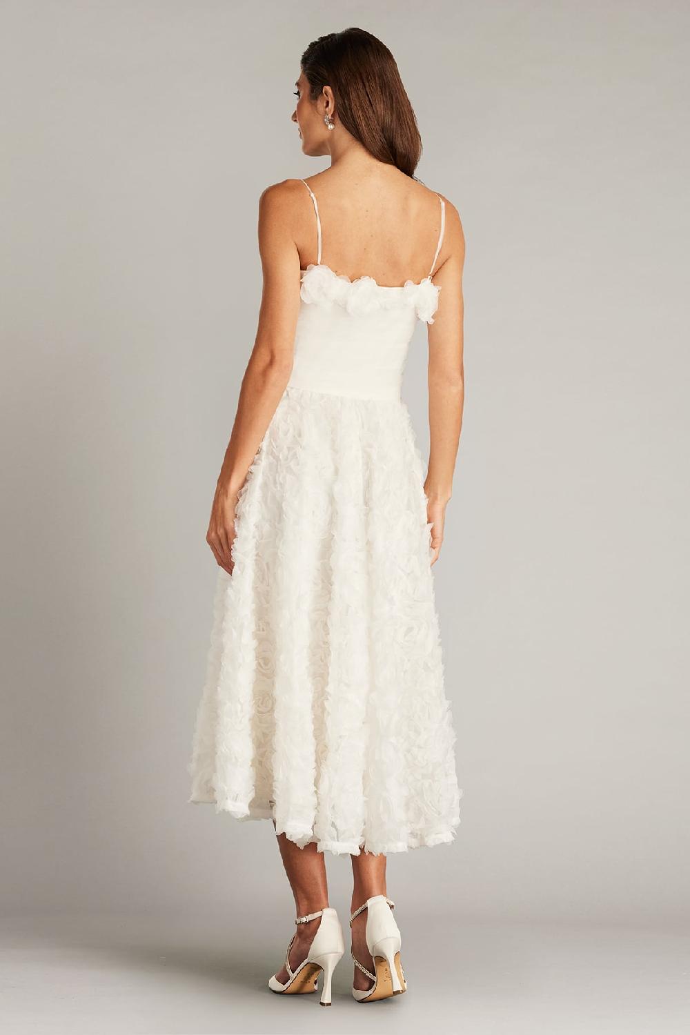 Tadashi Shoji Greer Rosette Appliqué Midi Dress