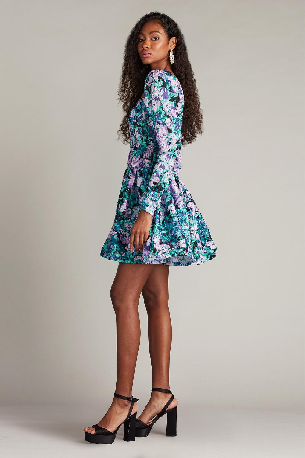 Tadashi Shoji Harlym Floral Print Mini Dress