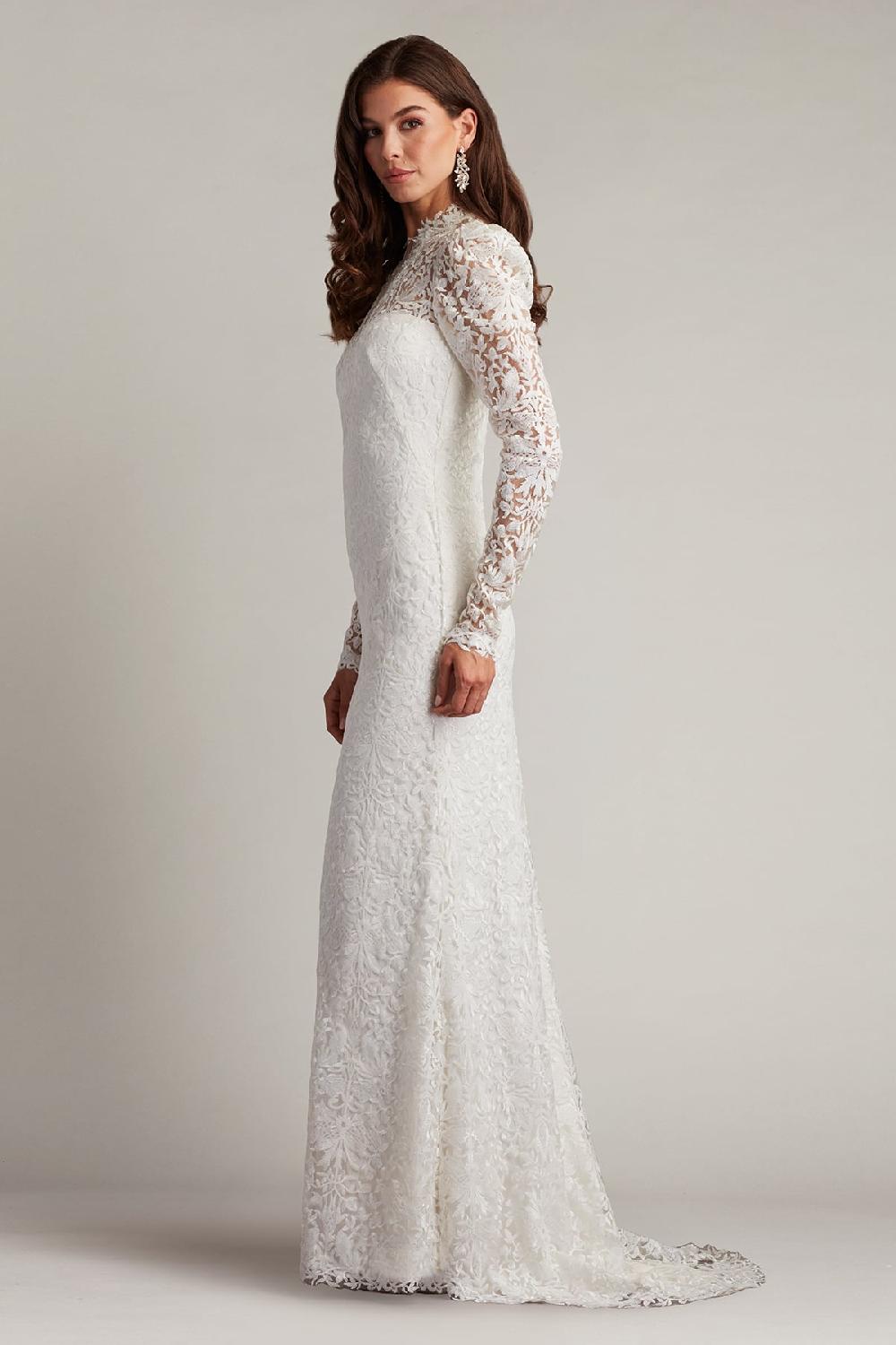 Tadashi Shoji Heiss Embroidered Illusion Gown