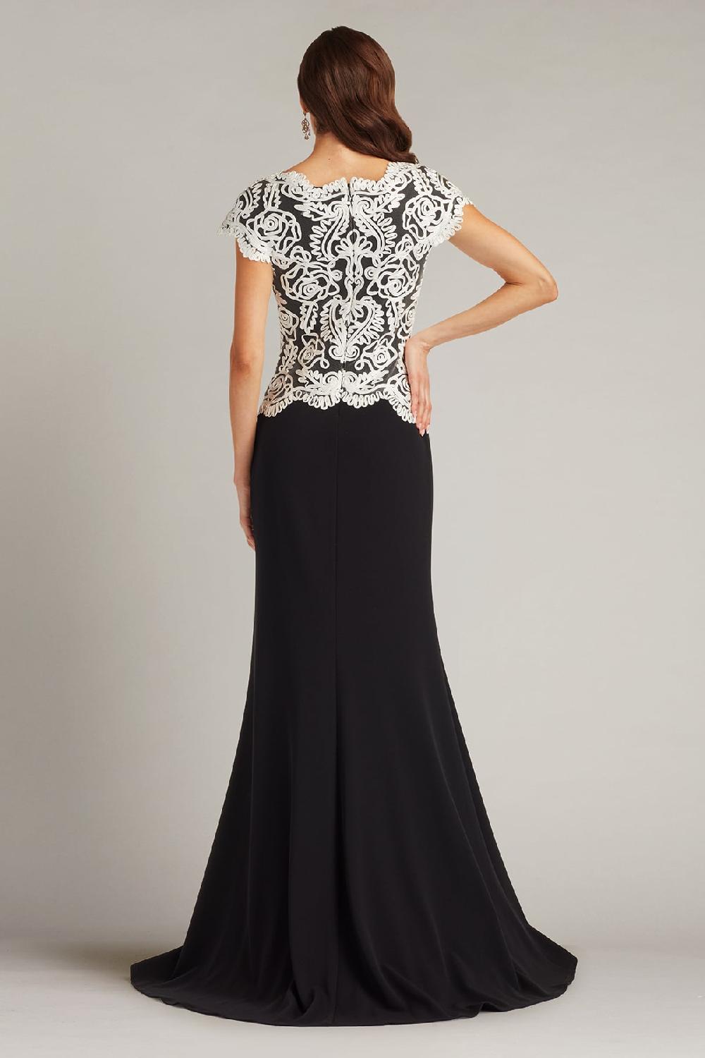 Tadashi Shoji Isadora Embroidered Crepe Gown