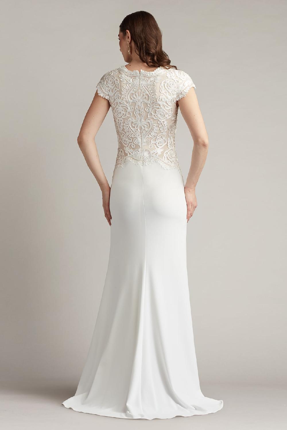 Tadashi Shoji Isadora Embroidered Crepe Gown
