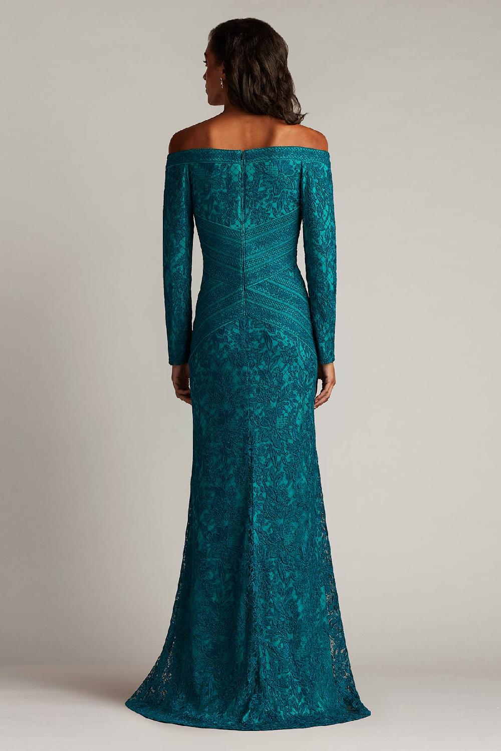 Tadashi Shoji Ishana Off-Shoulder Embroidered Gown