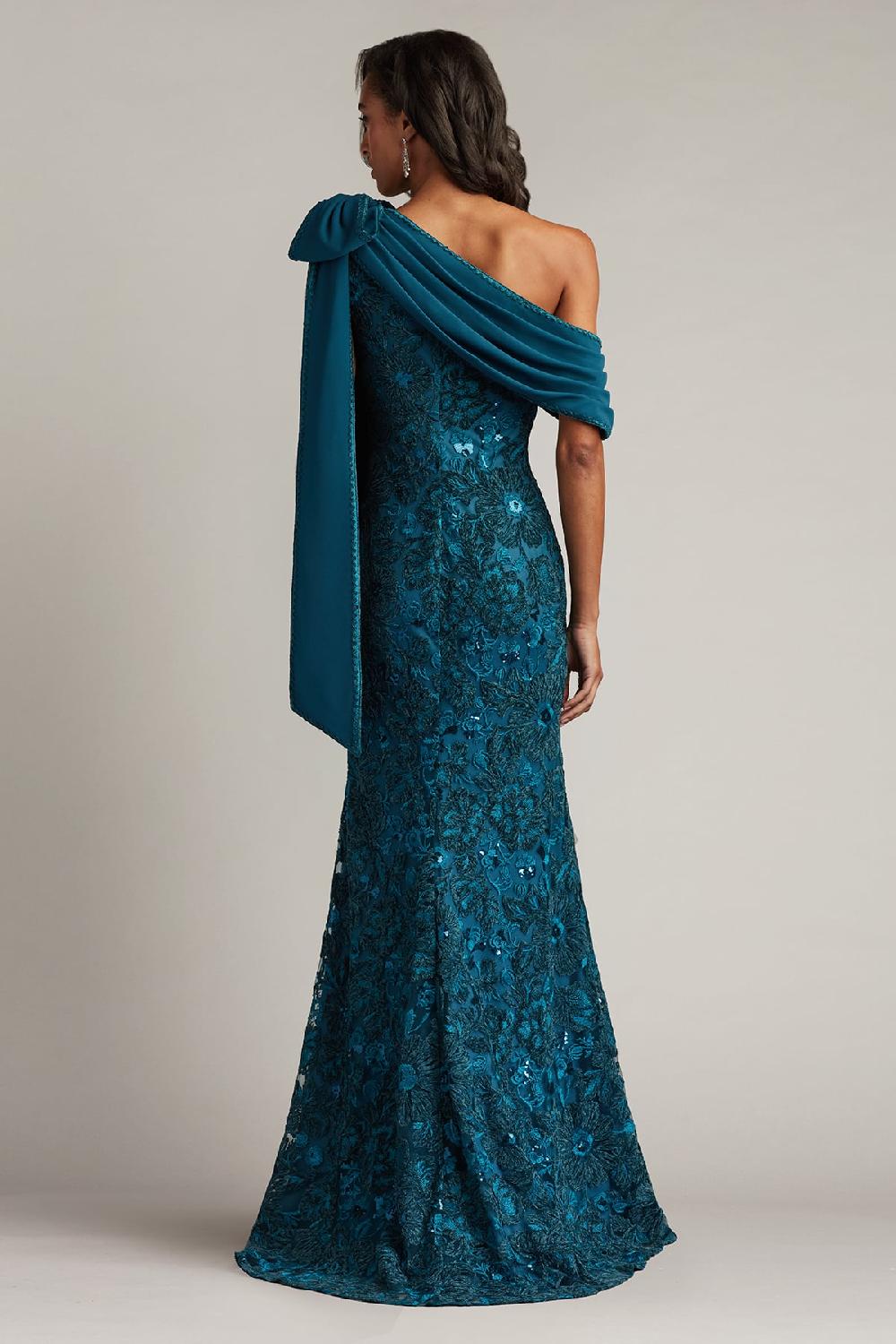 Tadashi Shoji Ishani Bow-Shoulder Gown