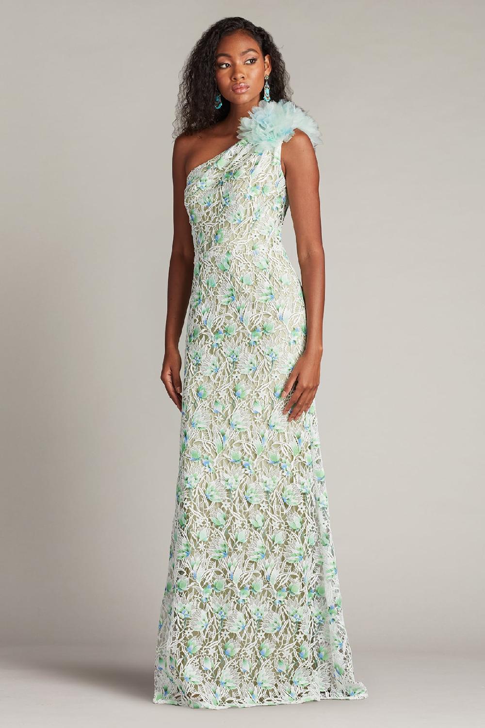 Tadashi Shoji Kahli 3D Floral Embroidered Gown
