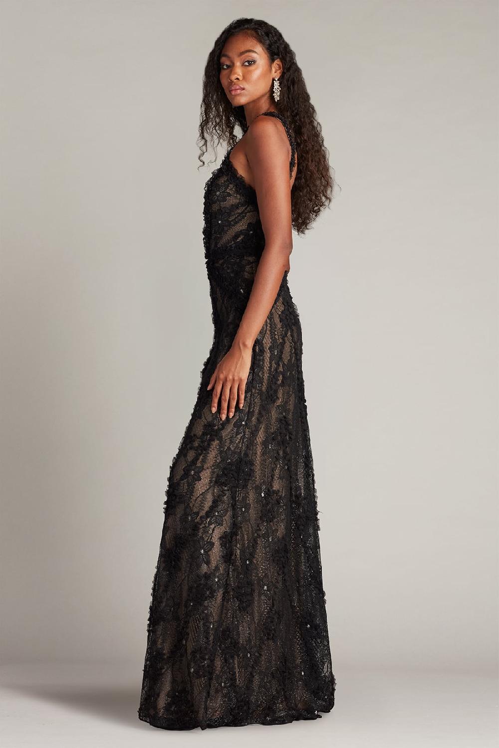 Tadashi Shoji Kaiti Embroidered Halter Gown