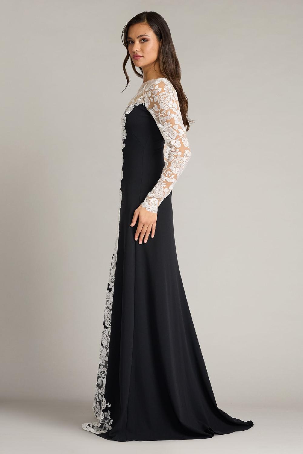 Tadashi Shoji Kalico Embroidered Illusion Gown