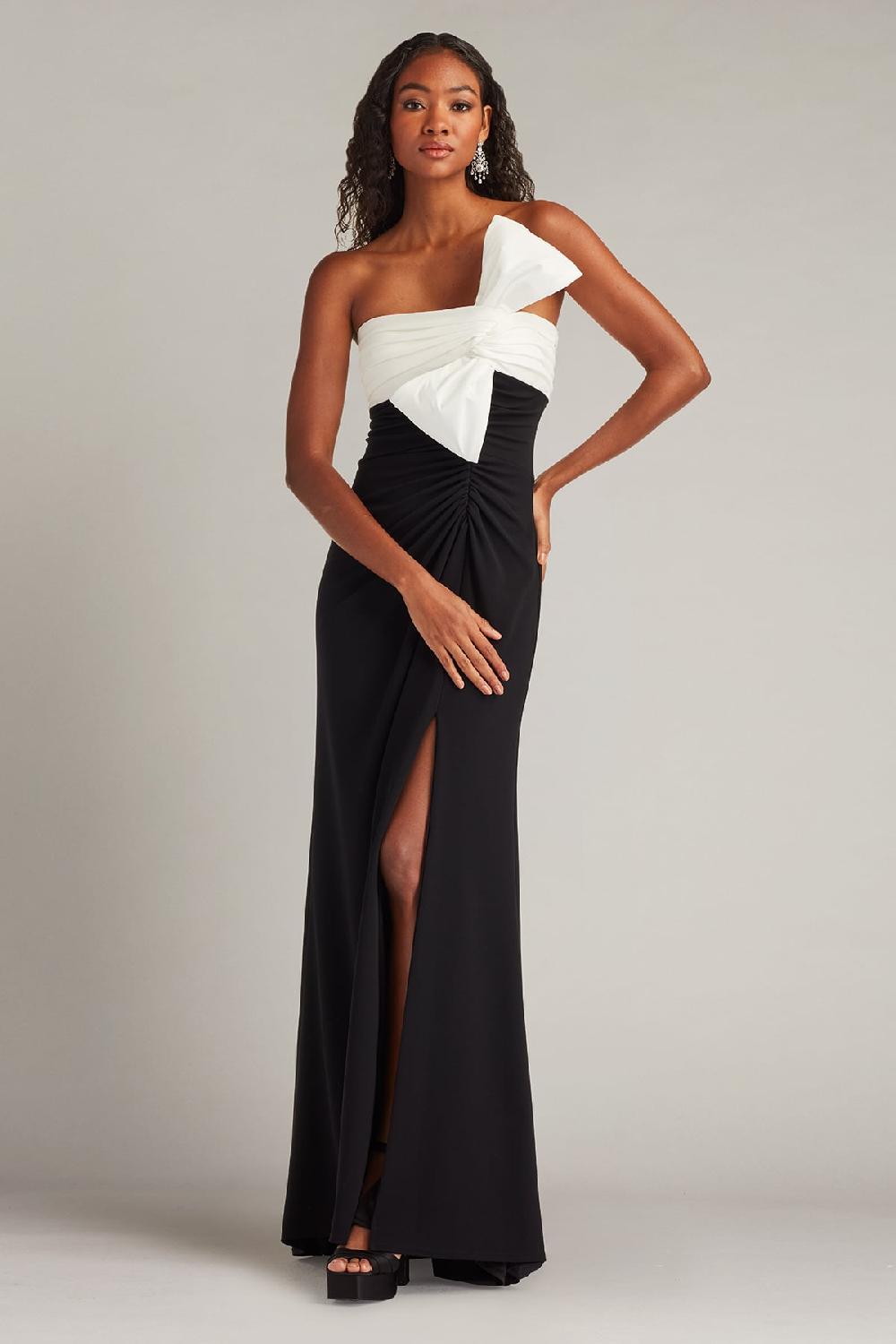 tadashi shoji Kaliko Twist Bow Gown