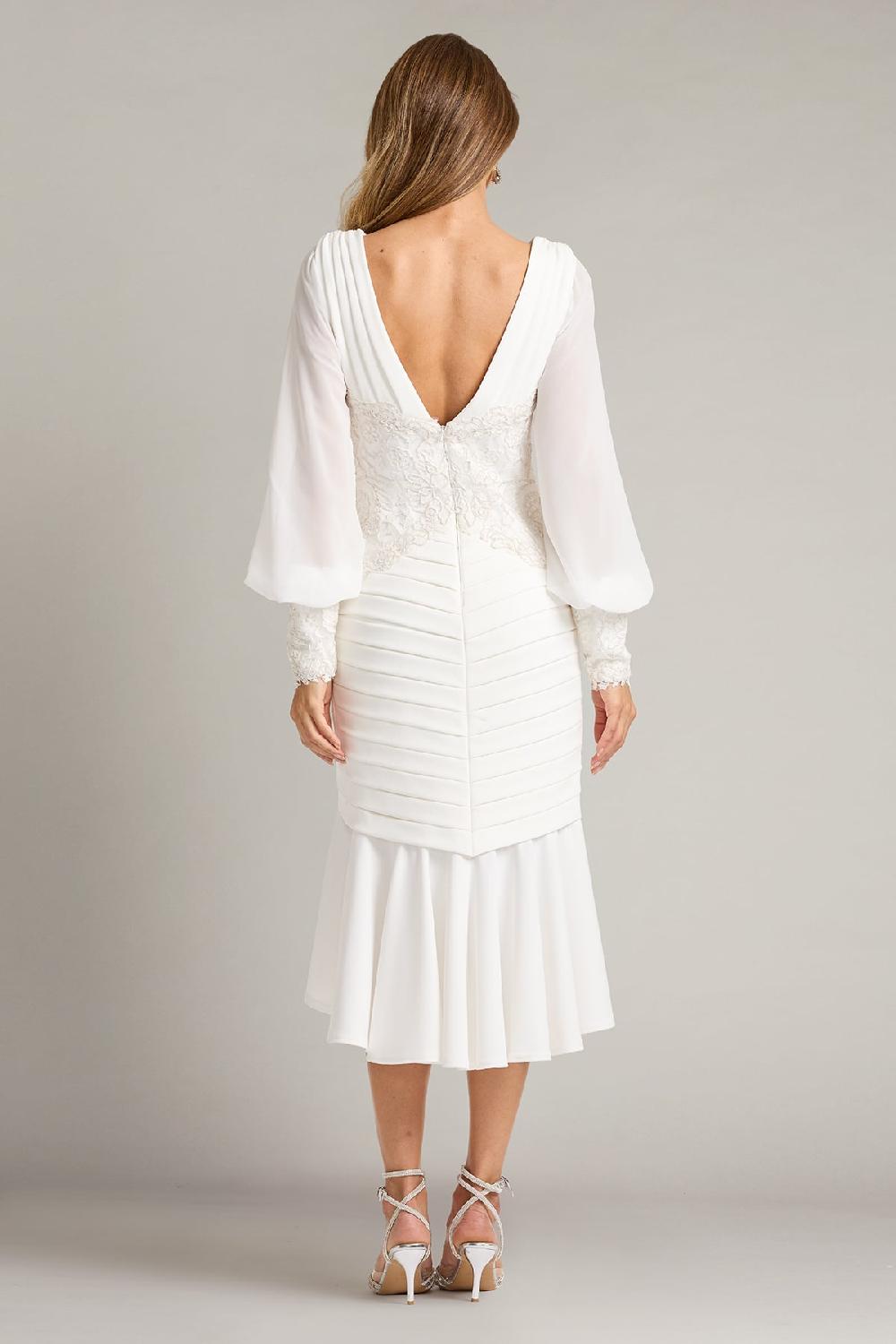 Tadashi Shoji Kalina Blouson Sleeve High-Low Dress