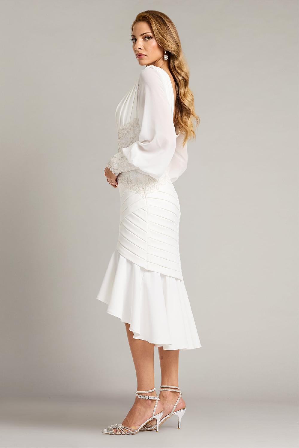 Tadashi Shoji Kalina Blouson Sleeve High-Low Dress