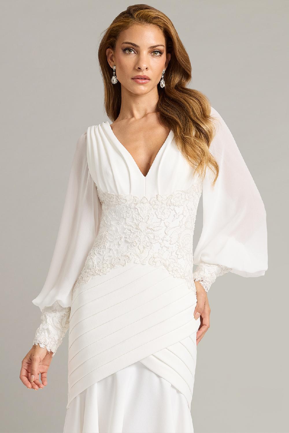 Tadashi Shoji Kalina Blouson Sleeve High-Low Dress