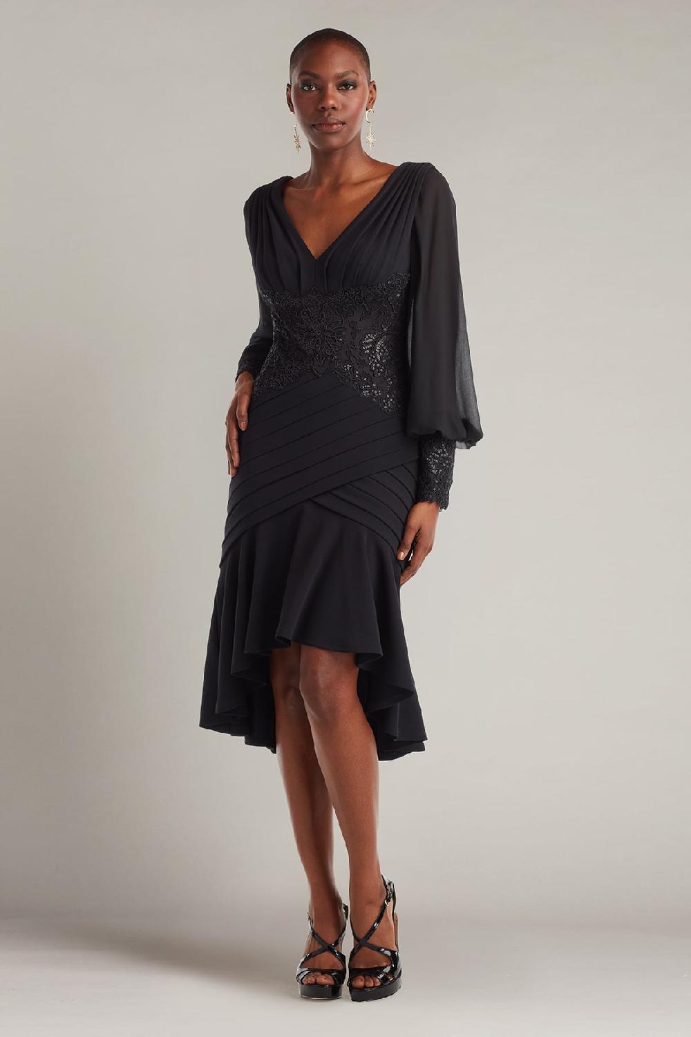 tadashi shoji Kalina Blouson Sleeve High-Low Dress