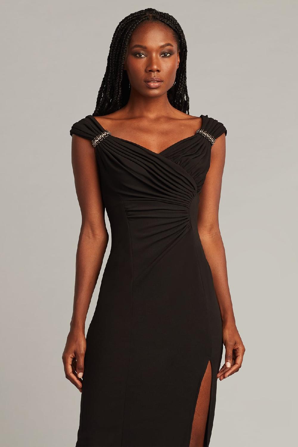 Tadashi Shoji Keene Pearl Accent Gown