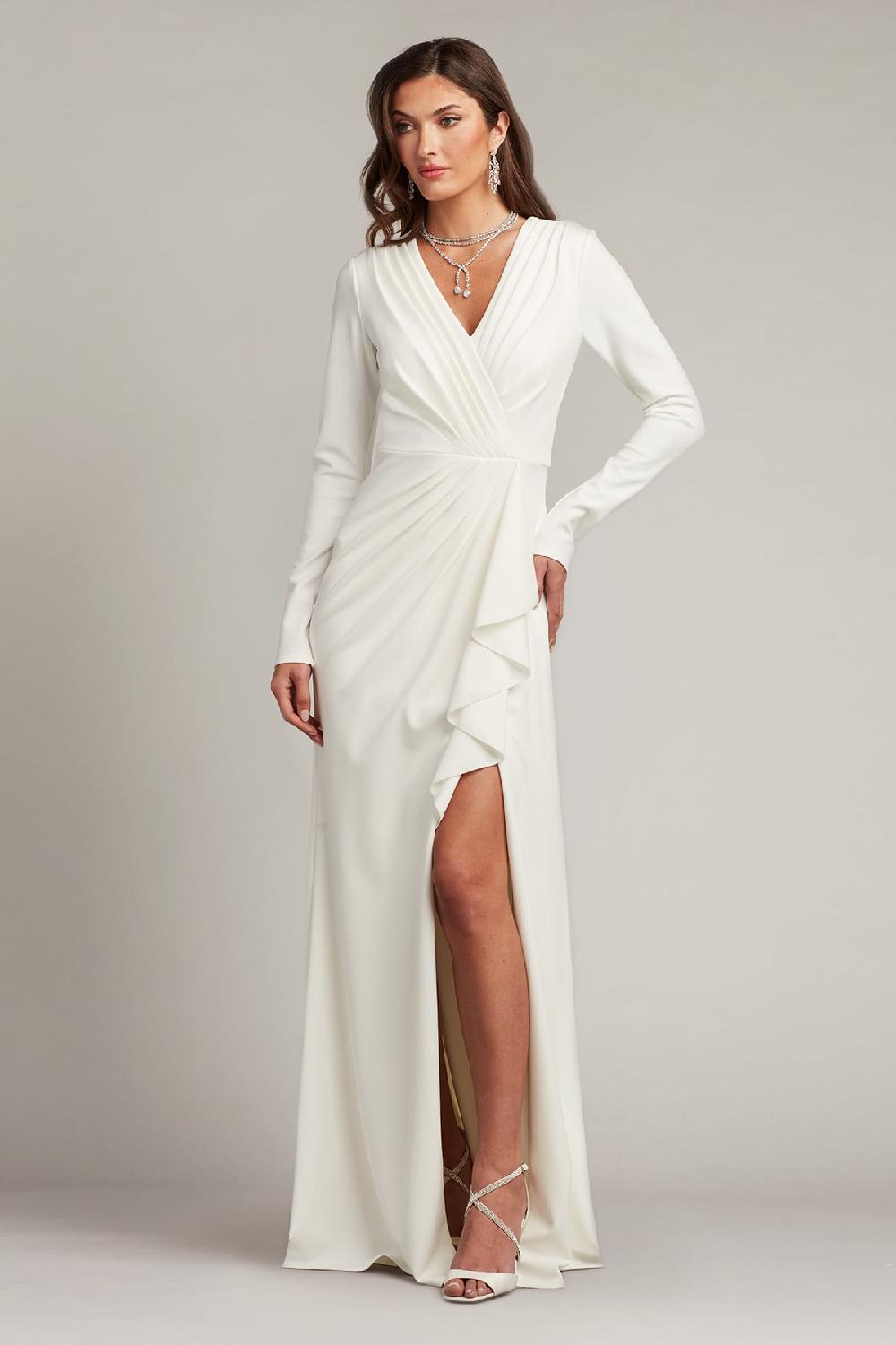 Tadashi Shoji Kleiman Cascading Drape Gown