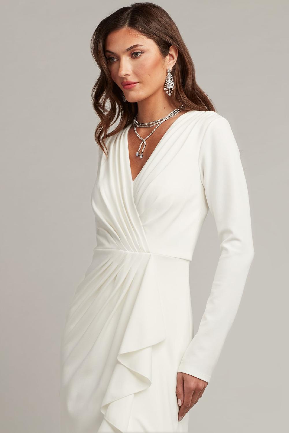 Tadashi Shoji Kleiman Cascading Drape Gown